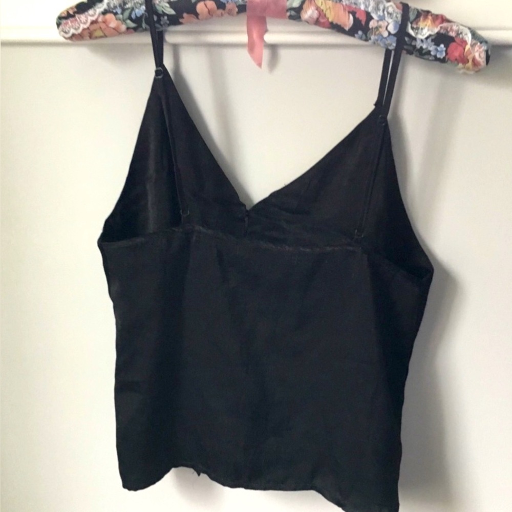 Brandy Melville Black Fitted Crop Camisole